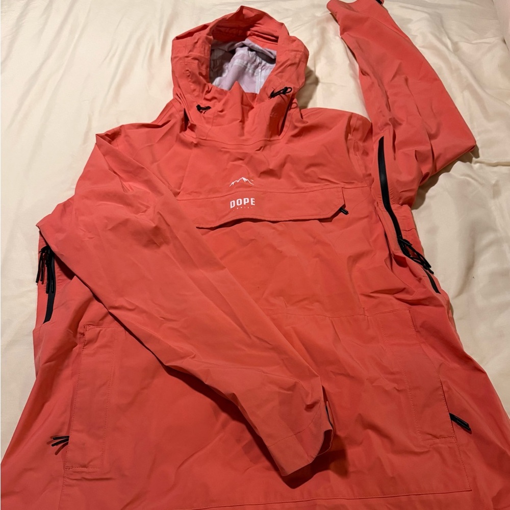 - DOPE coral windbreaker - size L